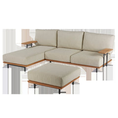 Naterial Calisto Sofa Set For 3 Persons FSC Teak Beige