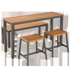 Naterial Balcony Oris Set - Table + Bench + 2 Stools FSC Eucalyptus