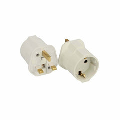 Power-On Adaptor from Schuko Plug to British Standard 3 Pin Plug