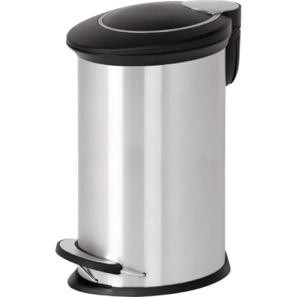 Curver Deco Bin Half Round 40L with Pedal - Silver