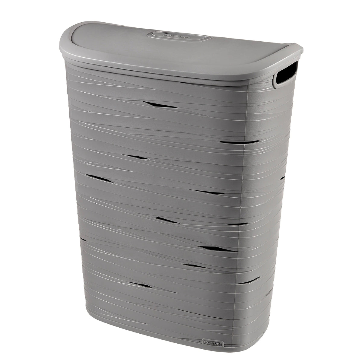 Curver Ribbon Hamper with Lid - Grey