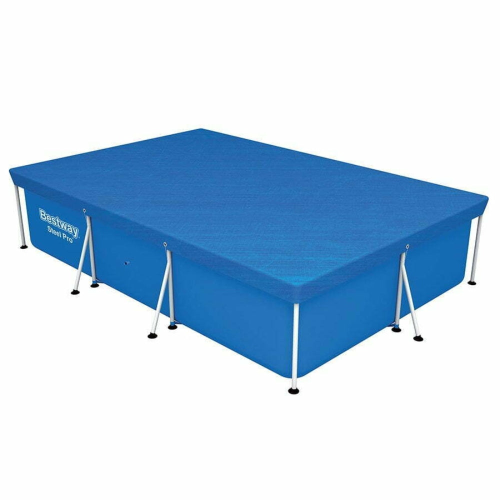 Bestway Flowclear Steel Pro Frame Rectangular Pool Cover 300 x 201cm - Blue