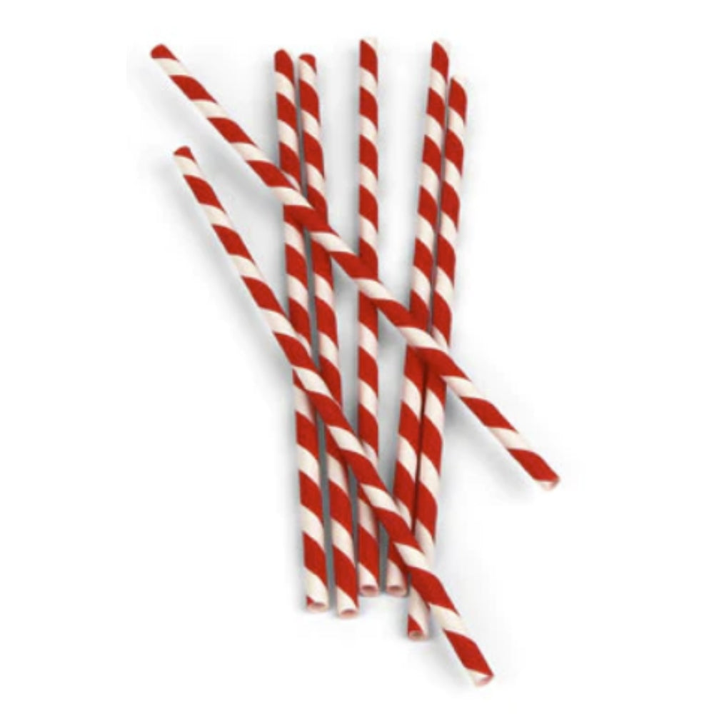 Kikkerland Paper Straw Box of 144 - Red