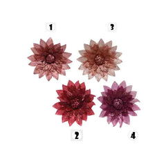 Decoris Dahlia Flower with Hook - 4 Assorted