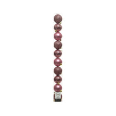 Decoris Shatterproof Baubles Box of 10 Pieces 6cm - Velvet Pink