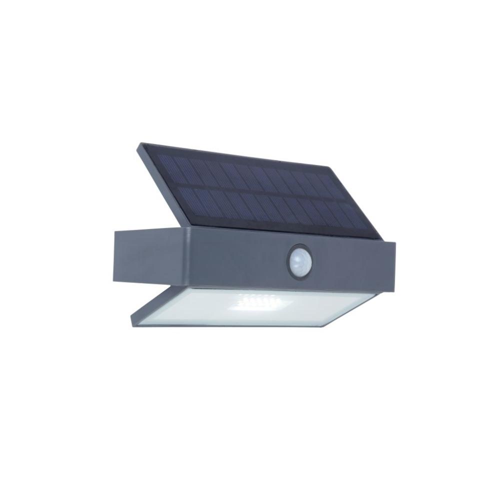 Lutec Arrow Solar Wall Light 2.3W with Integrated Led and Motion Sensor 5000K