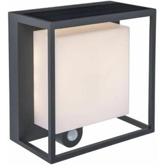 Lutec Curtis Solar Wall Light with Integrated Led