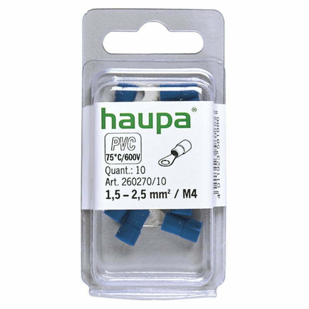 Haupa Ring Cable Lug Insulated 1.5 - 2.5mm² M4