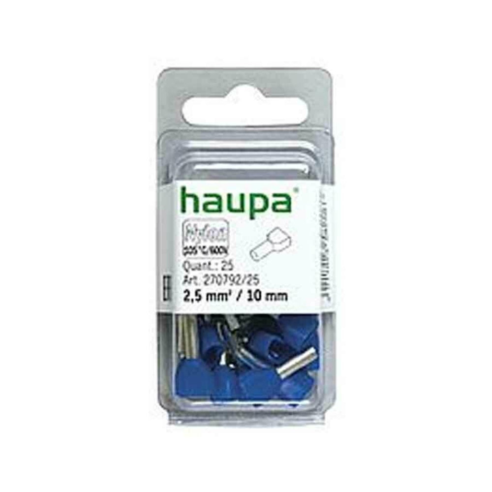 Haupa Twin End Sleeves 2.5/ 10mm - Blue