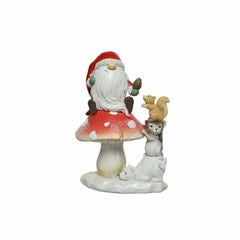 Decoris Polyresin Gnome on Mushroom Figure 20cm