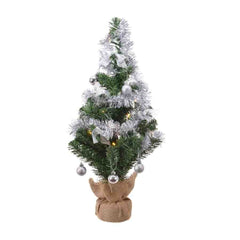 Lumineo BO Mini Tree with Silver Decoration 60cm - Warm White