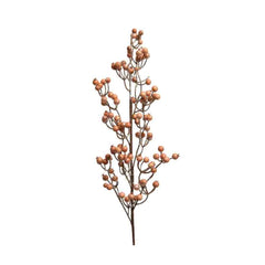 Decoris Spray Foam Glitter Berries on Stem 70cm - Camel Brown