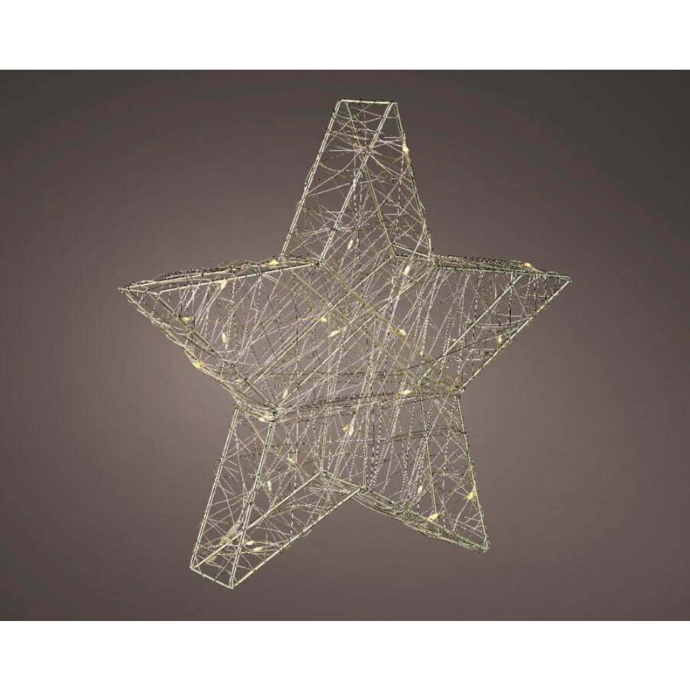 Lumineo BO Micro-Led Wire Star 29cm - Warm White