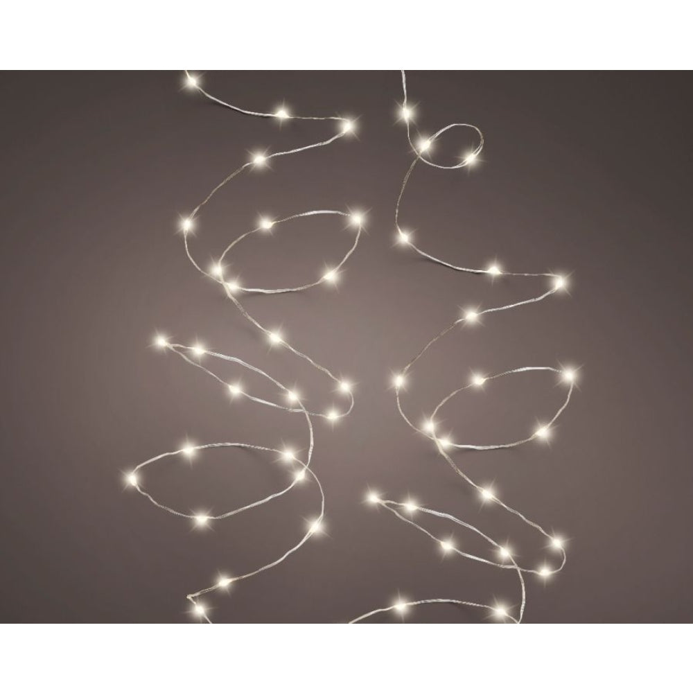 Lumineo 240 Micro-Led Twinkle String Lights 12m - Silver/Warm White