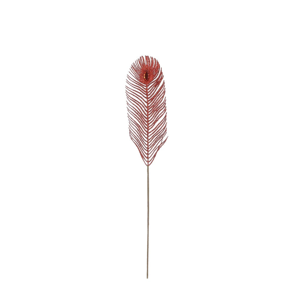 Mica Spray Feather with Glitter 75cm - Red