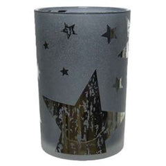 Decoris Glass Tealight Holder with Star Design 18cm