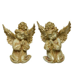 Decoris Polyresin Antique Angel 10cm - 2 Assorted Gold