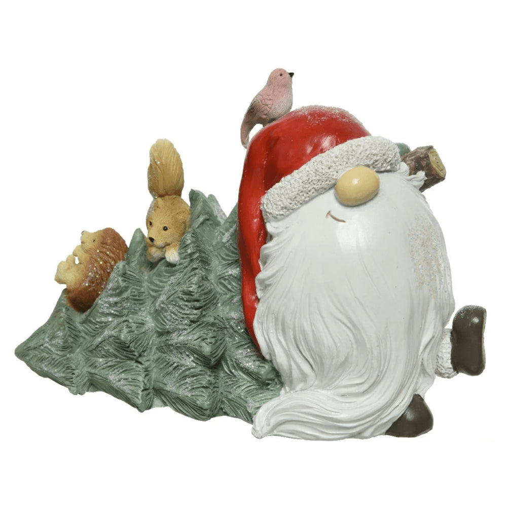 Decoris Polyresin Gnome with Tree 12cm