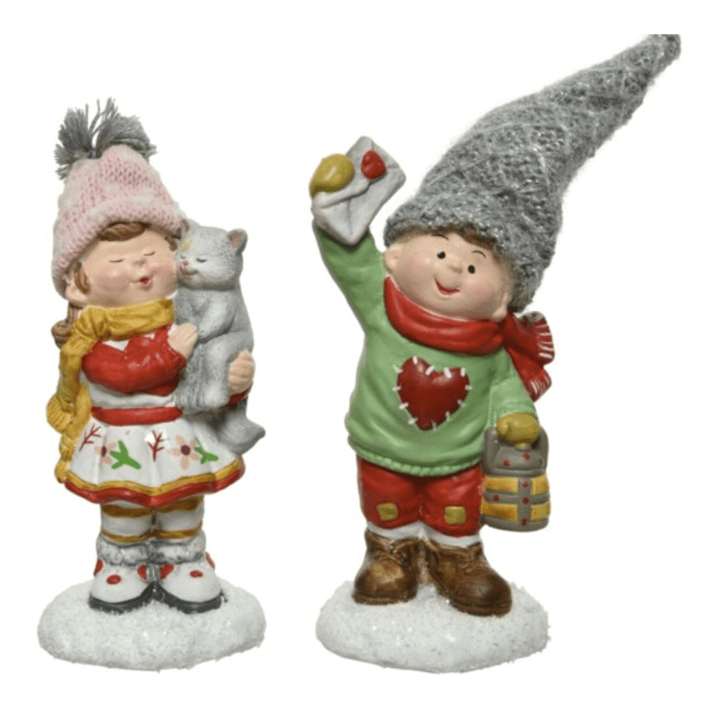 Decoris Terracotta Children Figure 15cm - 2 Assorted