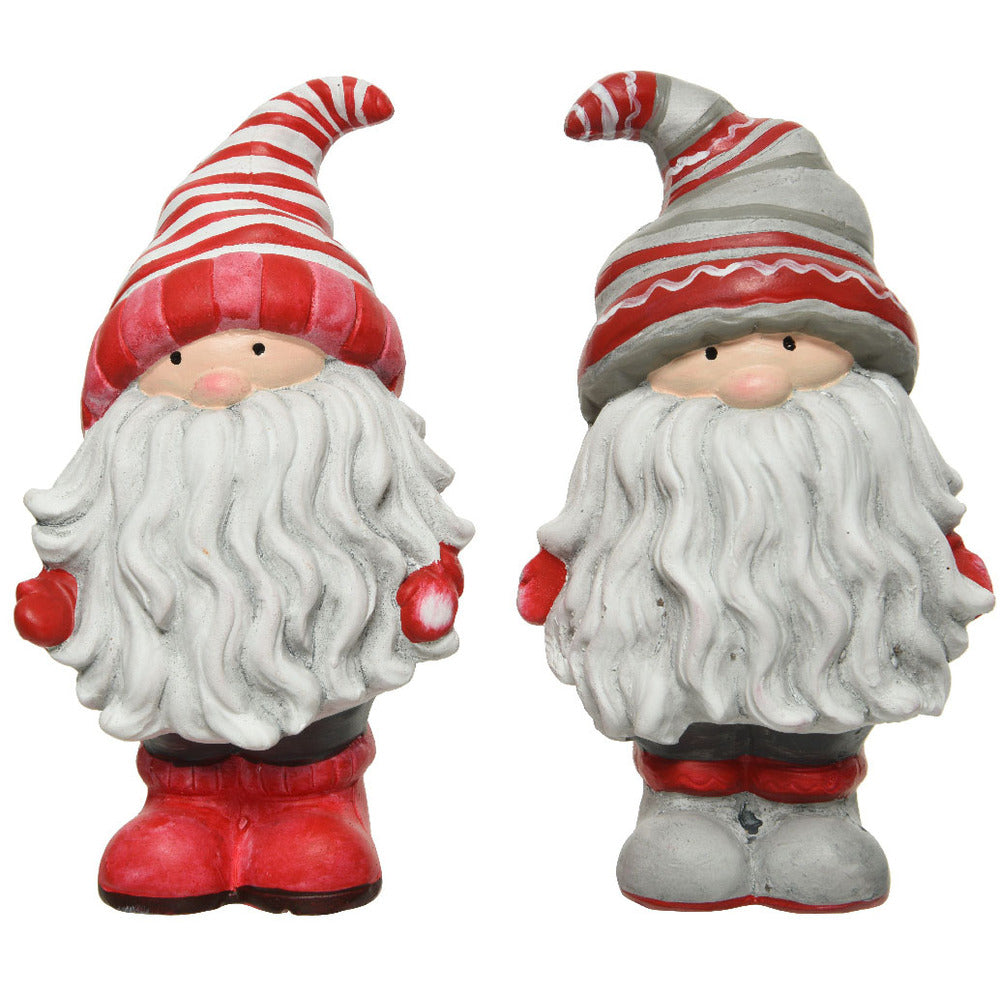 Decoris Terracotta Gnome 14cm - 2 Assorted