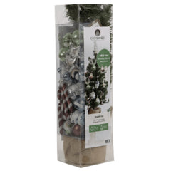 Everlands Imperial Mini Tree 60cm with 10 Shatterproof Decorations - Green