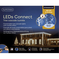 Lumineo 480 Led Connect Cascade Light - Black/ Cool White