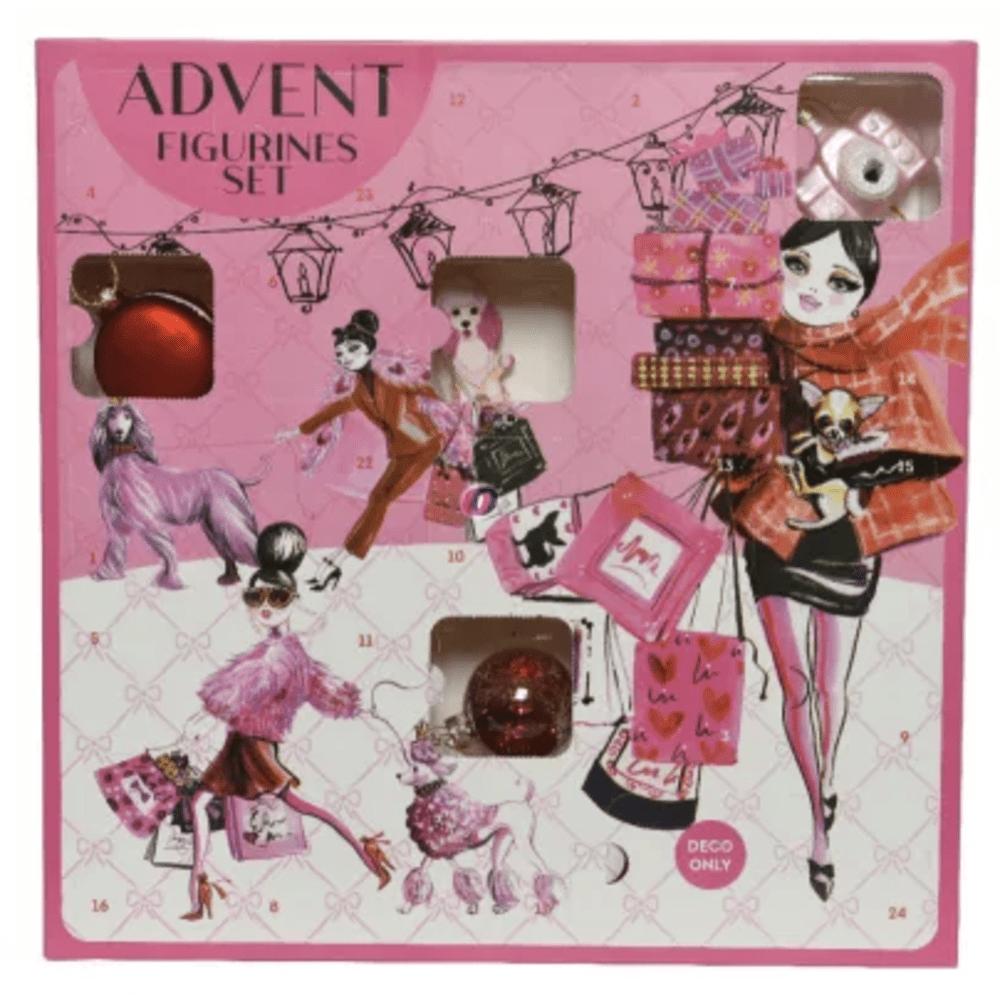 Decoris Advent Calendar with Glass Ornaments 38 x 38cm