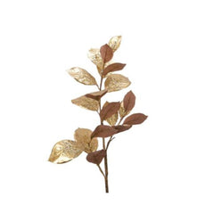 Everlands Polyester Leaf Branch with Glitter 92cm - Gold