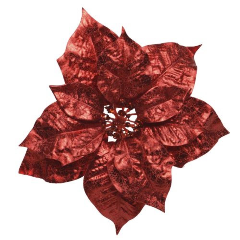 Decoris Polyester Poinsettia 26cm