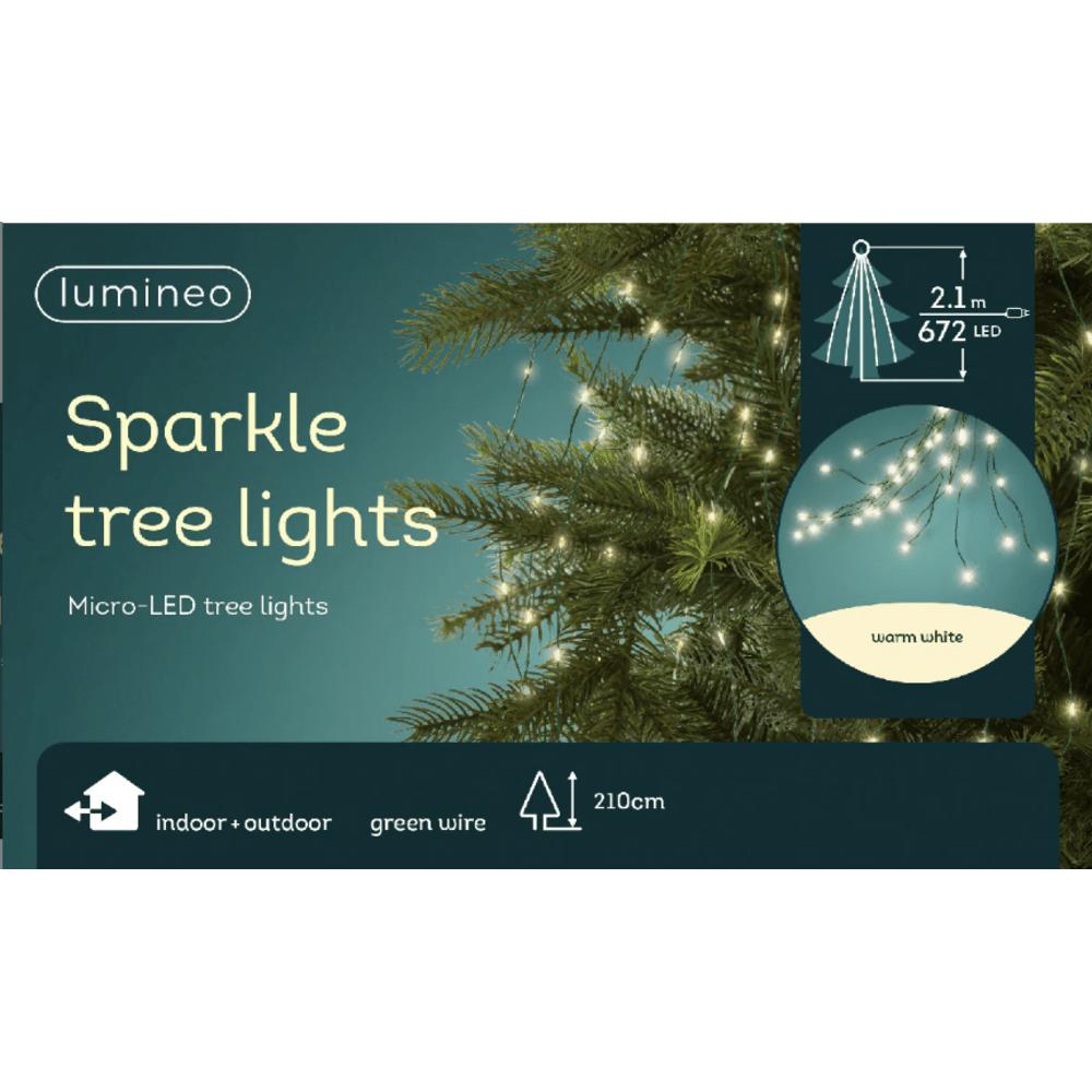 Lumineo 672 Micro-Led Tree Bunch Light 210cm - Warm White