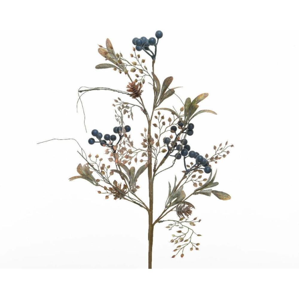 Decoris Spray Branch with Blue Foam Berries 65cm