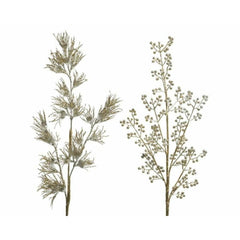 Decoris Spray Branch with Glitter 70cm - 2 Assorted Gold