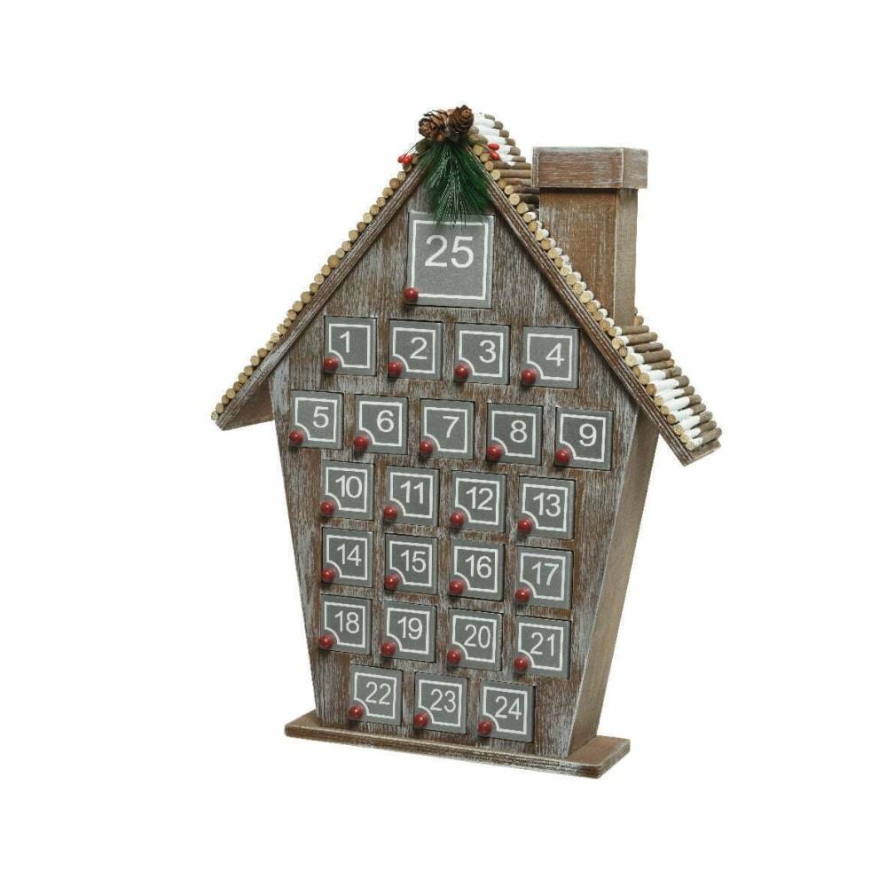 Decoris MDF Advent Calendar in a House Form 42cm