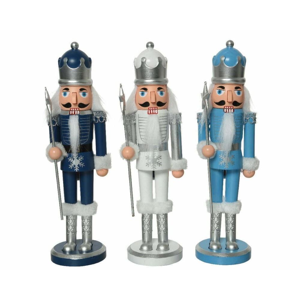 Decoris Plastic Nutcracker 28cm - 3 Assorted Shades of Blue