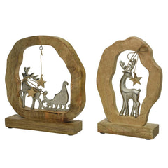 Decoris Mangowood Iron Scene 21cm