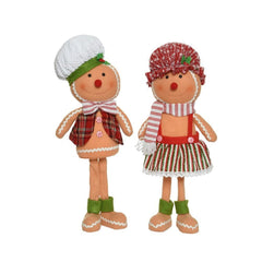 Decoris Polyester Gingerbread Man Standing 55cm - 2 Assorted