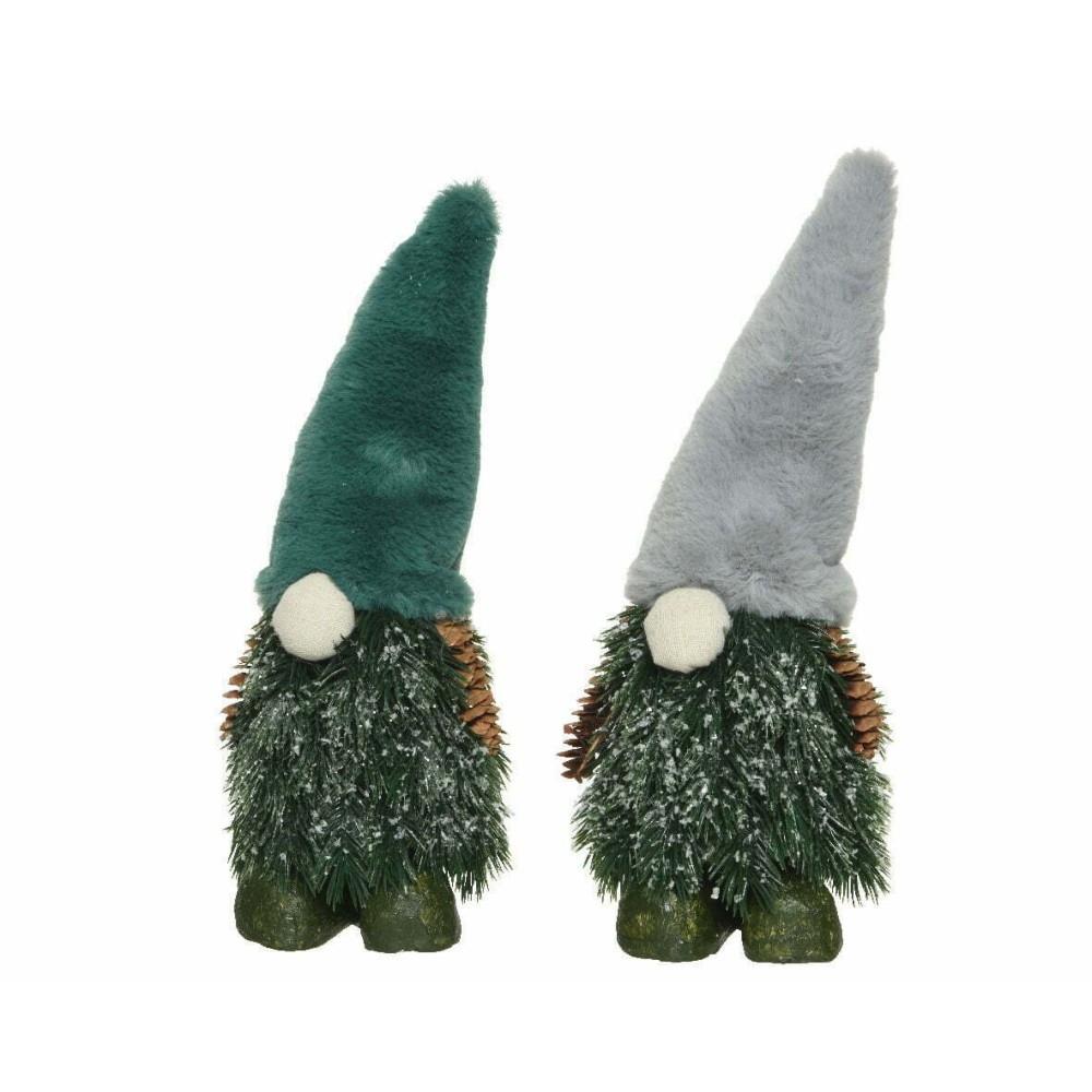 Decoris Polyresin Gnome with Fur Hat - 2 Assorted Colours