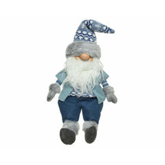 Decoris Polyester Gnome with Polyresin Face 48cm - Blue