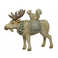 Decoris Polyresin Moose with Squirrel 14cm