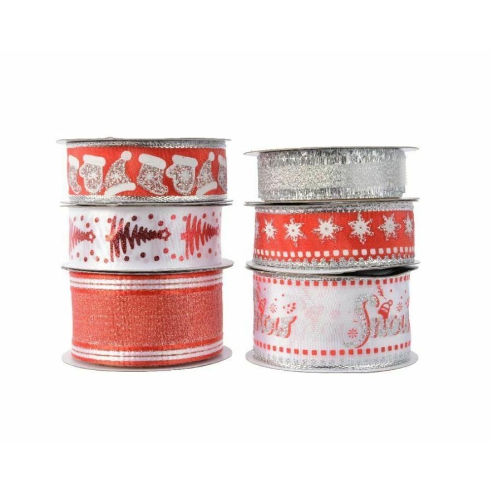 Decoris Polyester Ribbon - 6 Assorted