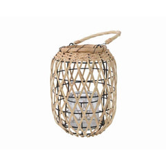 Decoris Wooden Rattan Lantern 20 x 25cm