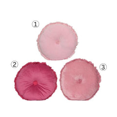 Decoris Polyester Velvet Round Cushion 35cm - 3 Assorted Shades of Pink