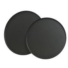 Decoris Iron Tray Set of 2 Pieces 35cm - Black