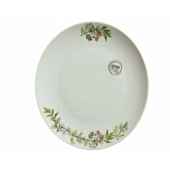 Kitchen Goods Porcelain Plate with Printed Leaf 26cm