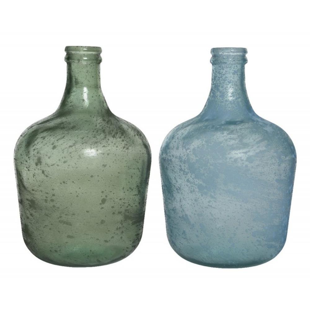 Decoris Recycled Glass Vase 42cm - 2 Assorted Colours