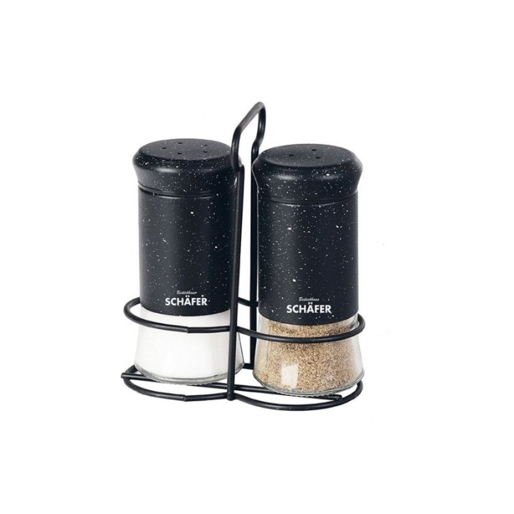 Schafer Salt and Pepper Shaker with Holder