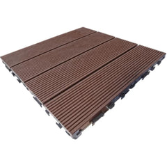 Naterial Renala Interlocking Composite Deck Tile 30 x 30cm - Brown