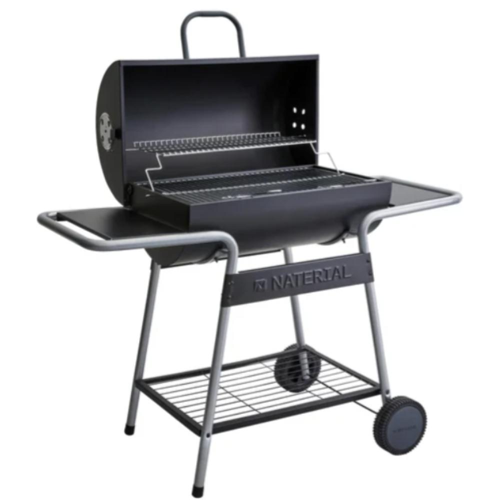 Naterial Charcoal Grill Talos 10 People H 101 X W 125.5 Enamelled Steel Black Angular Barbecue