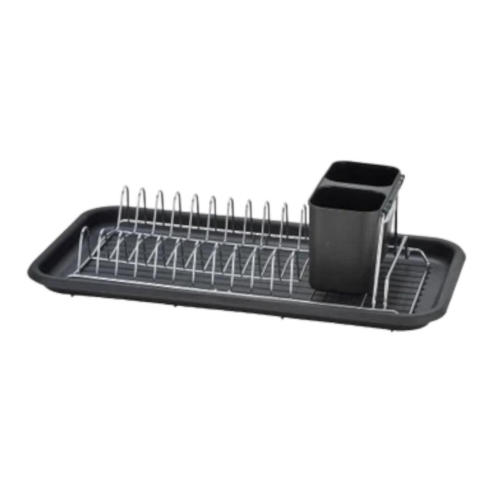 Dish Rack With Pp Tray And Holder Black