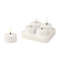 Lumineo USB Rechargeable Tealight Candle Set of 4